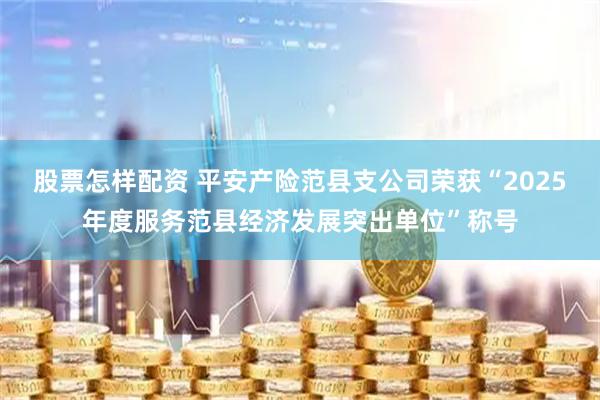 股票怎样配资 平安产险范县支公司荣获“2025年度服务范县经济发展突出单位”称号